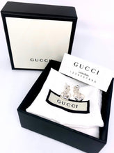 Load image into Gallery viewer, Repurposed Interlocking GG Gucci Heart &amp; White Wine Bottle/Glass Charm Necklace