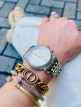 Load image into Gallery viewer, Repurposed Christian Dior CD Charm Chunky Toggle Clasp Bracelet