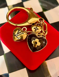 Repurposed Louis Vuitton Clasp Cherry Charm Bracelet