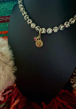 Load image into Gallery viewer, Repurposed Cafe &amp; Gold Tone Louis Vuitton Coin Hand~Beaded 8mm Jasper Necklace