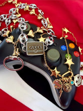 Load image into Gallery viewer, Repurposed Louis Vuitton Double Sided Coin Retro Puffy Star Chain Charm Necklace