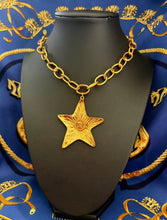 Load image into Gallery viewer, X~ Large Versace Medusa &amp; Star Charm Statement Necklace