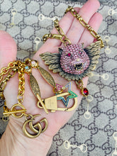 Load image into Gallery viewer, *Very Rare*Repurposed X~Large Gucci Tiger Carved Wings Crystal Statement Necklace