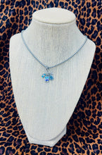 Load image into Gallery viewer, Repurposed Travel with Me Sterling Charms &amp; Louis Vuitton Disc Necklace