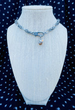 Load image into Gallery viewer, Repurposed Gucci Clasp &amp; Smiling Bee Crystal Charm Necklace