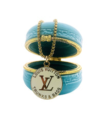 Load image into Gallery viewer, Repurposed Large Louis Vuitton Trunks &amp; Bags White~Gold Reversible Necklace