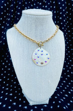 Load image into Gallery viewer, Repurposed Gucci Mother of Pearl &amp; Stars Charm Toggle Necklace