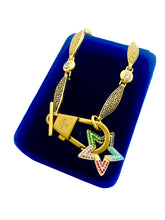 Load image into Gallery viewer, Repurposed Gucci Keychain Clasp &amp; Star Carabiner Necklace