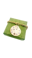 Load image into Gallery viewer, Repurposed Gucci Mother of Pearl &amp; Stars Charm Toggle Necklace