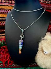 Load image into Gallery viewer, Repurposed Gucci Charm 7 Chakras 3~in~1 Convertible Necklace (2 chains are included)
