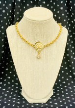 Load image into Gallery viewer, Repurposed 1980’s Vintage CC Charm Toggle Necklace