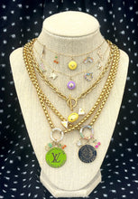 Load image into Gallery viewer, Repurposed LV Yellow &amp; Gold Signature Flower Necklace