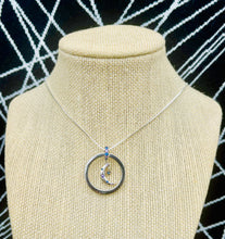 Load image into Gallery viewer, Repurposed Cartier Keyring &amp; Crystal Moon/Star Charm Double Sided Necklace