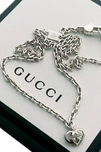 Load image into Gallery viewer, Repurposed Gucci Mini Heart Charm &amp; Sterling Chain Necklace