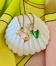 Load image into Gallery viewer, Repurposed Mini CC Charm &amp; Double Ice Cream Scoop Necklace