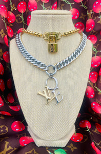 Repurposed Louis Vuitton Padlock Hardware Necklace