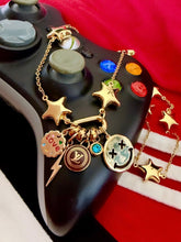 Load image into Gallery viewer, Repurposed Louis Vuitton Double Sided Coin Retro Puffy Star Chain Charm Necklace