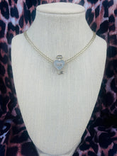 Load image into Gallery viewer, *Very Rare*Repurposed Christian Dior Pavè Crystal Heart~Key Charm Convertible Necklace *CD BOX is Included*