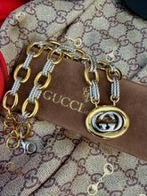 Load image into Gallery viewer, **Very Rare**Repurposed 1980’s Vintage Interlocking GG Gucci Hardware Mix Metals Necklace