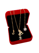 Load image into Gallery viewer, Repurposed CC Cut~Charm &amp; Crystal Pavè Ice Skate/Snowflake Necklace