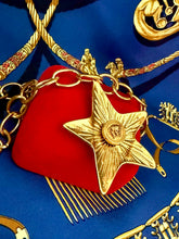 Load image into Gallery viewer, X~ Large Versace Medusa &amp; Star Charm Statement Necklace
