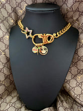 Load image into Gallery viewer, Repurposed Louis Vuitton Clasp Lucky Star Convertible Charm Necklace