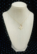 Load image into Gallery viewer, Repurposed Large Louis Vuitton Signature Logo Flower Charm &amp; Removable Cherry Necklace