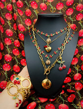 Load image into Gallery viewer, Repurposed Louis Vuitton KeyClasp &amp;  🍒 Charm Vintage Bracelet