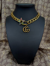 Load image into Gallery viewer, Repurposed Gucci Interlocking GG Charm &amp; Removable Carabiners Necklace