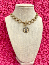 Load image into Gallery viewer, Repurposed Rue Cambon Paris CC Coin Vintage Toggle Necklace