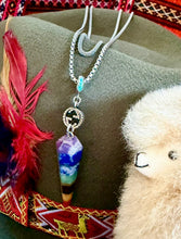 Load image into Gallery viewer, Repurposed Gucci Charm 7 Chakras 3~in~1 Convertible Necklace (2 chains are included)