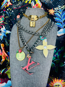 Repurposed Louis Vuitton Padlock Hardware Necklace