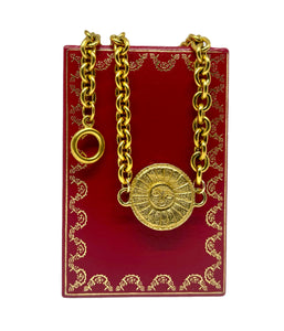 *Very Rare* Repurposed CC “Sun in Splendour” 1980’s Coin Toggle Necklace