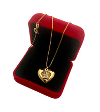Load image into Gallery viewer, Repurposed Versace Medusa Puffy Heart Necklace