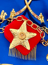 Load image into Gallery viewer, X~ Large Versace Medusa &amp; Star Charm Statement Necklace