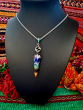 Load image into Gallery viewer, Repurposed Gucci Charm 7 Chakras 3~in~1 Convertible Necklace (2 chains are included)
