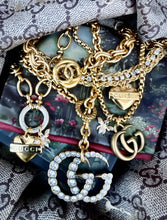Load image into Gallery viewer, Repurposed  Gucci Interlocking GG Crystal Pavè Lariat Necklace