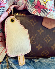 Load image into Gallery viewer, Repurposed Louis Vuitton Canvas Monogram &amp; Off~White Leather Popsicle Bag Charm