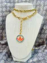Load image into Gallery viewer, *Rare* Repurposed Gucci X Adidas Collab Blue &amp; Orange Enameled 3~in~1 Convertible Chain Belt/Necklace