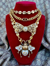 Load image into Gallery viewer, Repurposed Christian Dior CD Charm Adjustable Necklace