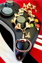 Load image into Gallery viewer, Repurposed Gucci Horsebit &amp; Retro Puffy Heart Chain Two~Tone Necklace