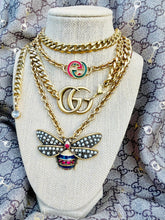 Load image into Gallery viewer, *Very Rare*Repurposed Gucci Margaret Queen Bee Crystal Pave Necklace
