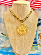 Load image into Gallery viewer, Repurposed Two~Tone Red Enameled Iconic Medusa &amp; Removable Shell Charms Necklace