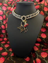 Load image into Gallery viewer, X~Large 4~in 1  Repurposed Louis Vuitton Two~Tone LoVe 🍒 Vintage Necklace