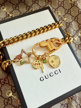 Load image into Gallery viewer, Repurposed Louis Vuitton Clasp Lucky Star Convertible Charm Necklace