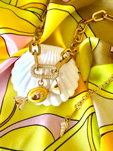 Load image into Gallery viewer, Repurposed Louis Vuitton Yellow &amp; Gold Tone Candy Charm &amp; Ice Cream Necklace