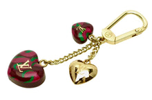 Load image into Gallery viewer, Repurposed Louis Vuitton Pink &amp; Green Leopard Charm Necklace