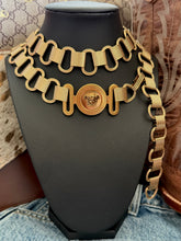 Load image into Gallery viewer, Repurposed Versace Medusa Convertible 1980’s Vintage Chain Belt/Necklace