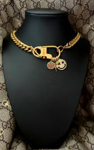 Load image into Gallery viewer, Repurposed Louis Vuitton Clasp Lucky Star Convertible Charm Necklace