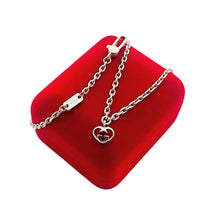 Load image into Gallery viewer, Repurposed Gucci Mini Heart Charm &amp; Sterling Chain Necklace